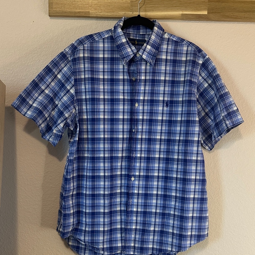 Ralph Lauren Blue Plaid Men's Shirt